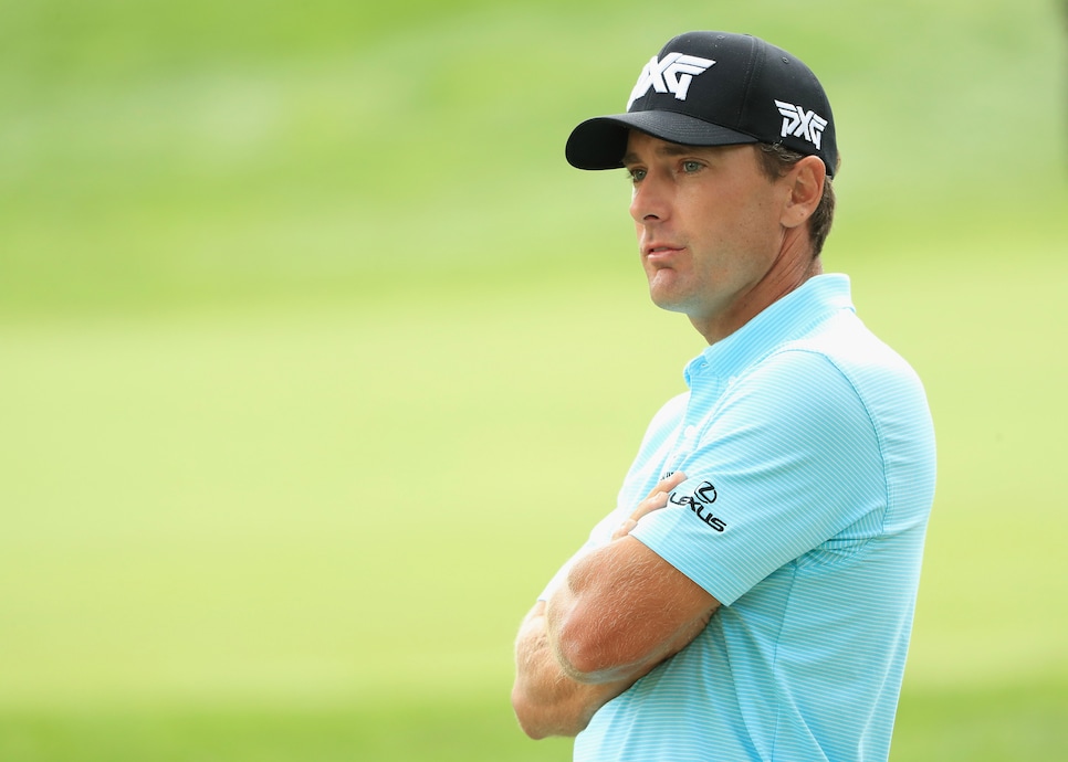 during round two of The Northern Trust at Glen Oaks Club on August 25, 2017 in Westbury, New York.