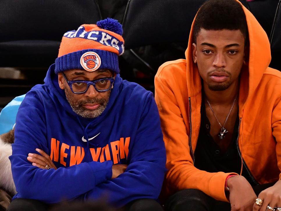 Celebrities Attend The New York Knicks Vs San Antonio Spurs Game