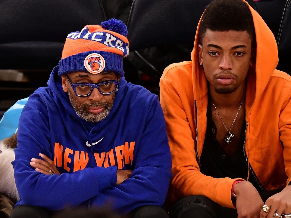 Celebrities Attend The New York Knicks Vs San Antonio Spurs Game