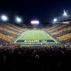 IOWA CITY, IOWA- SEPTEMBER 10:  The Iowa Hawkeyes face the Iowa State Cyclones in their match-up on September 10, 2016 at Kinnick Stadium in Iowa City, Iowa.  (Photo by Matthew Holst/Getty Images) *** Local Caption *** Kinnick Stadium