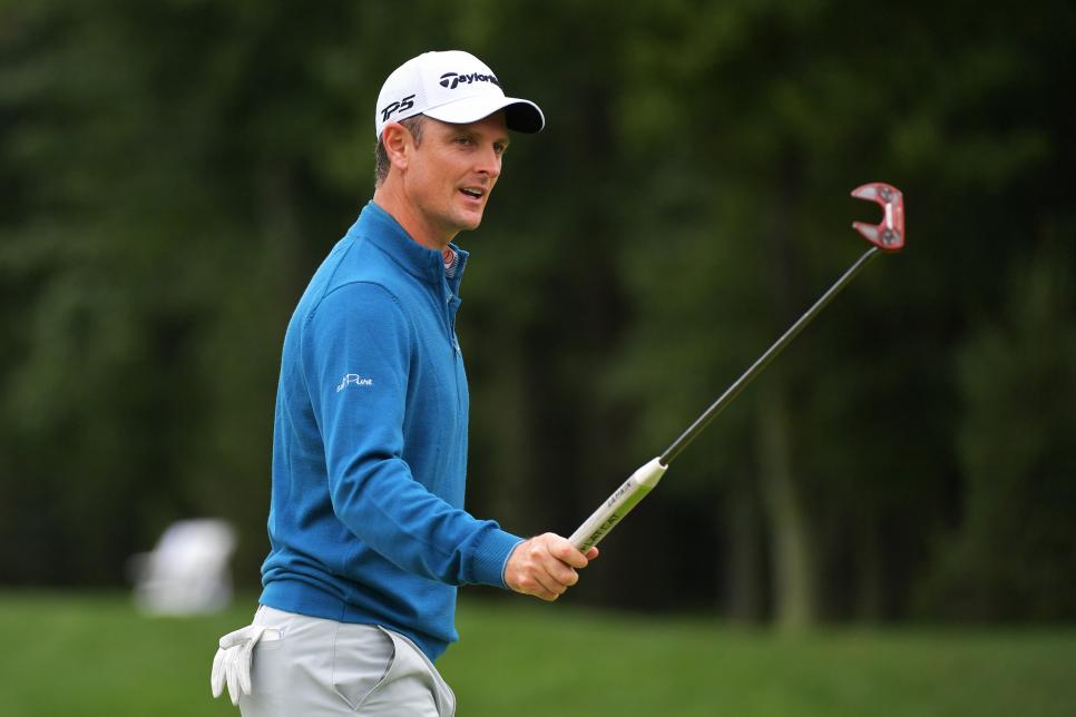 Justin Rose takes a one-stroke lead in BMW Championship, with rain