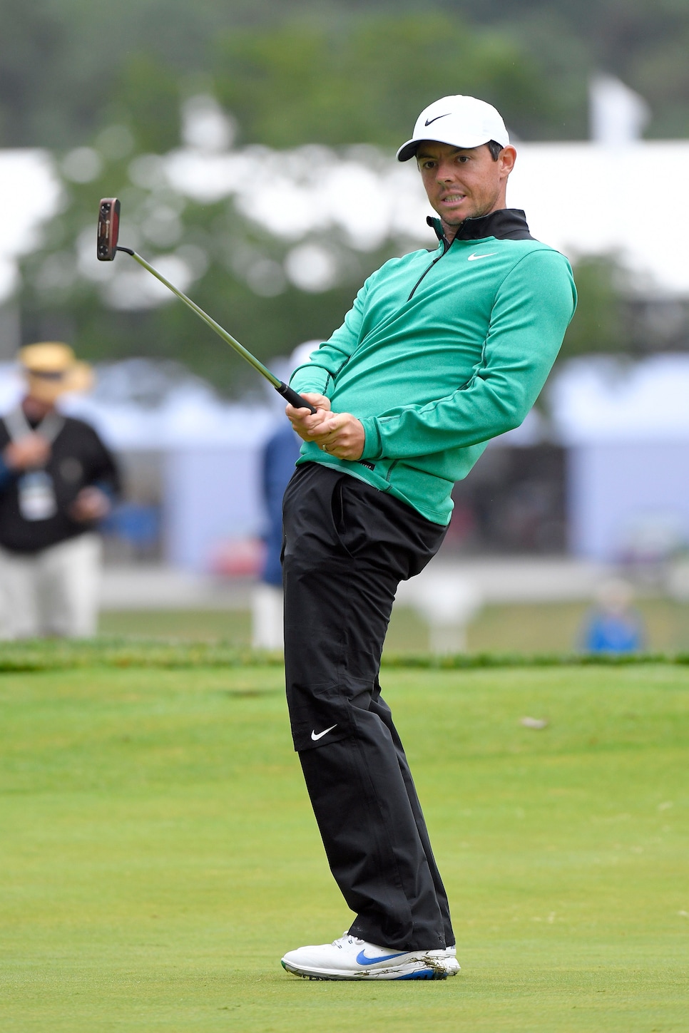 NEWTOWN SQUARE, PA - SEPTEMBER 10: Rory McIlroy of Northern Ireland reacts to his putt on the 18th hole during the final round of the BMW Championship at Aronimink Golf Club on September 10, 2018 in Newtown Square, Pennsylvania. (Photo by Stan Badz/PGA TOUR)