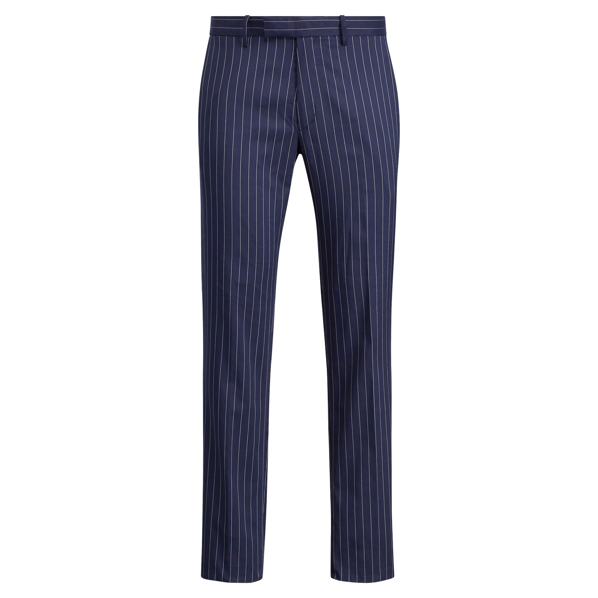 navy pinstriped white base pants with one red stripe