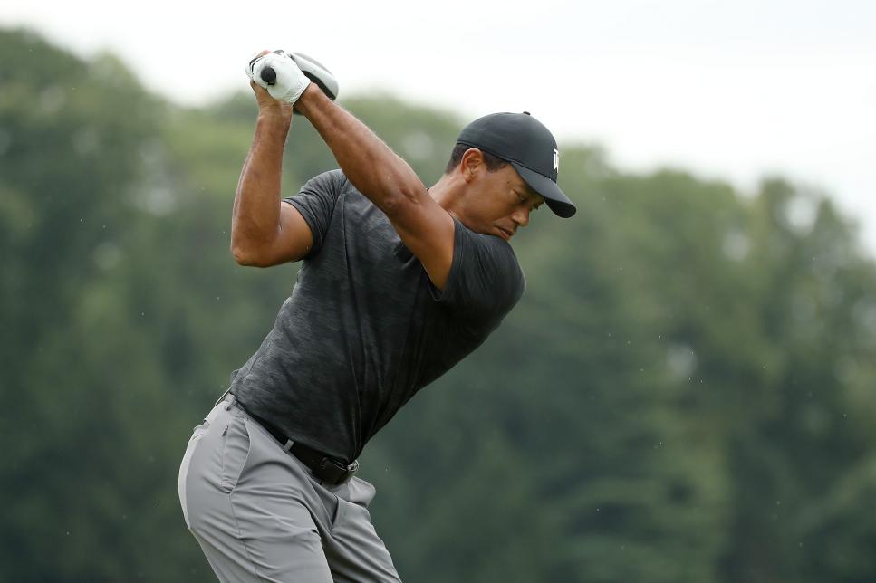 during the third round of the BMW Championship at Aronimink Golf Club on September 8, 2018 in Newtown Square, Pennsylvania.
