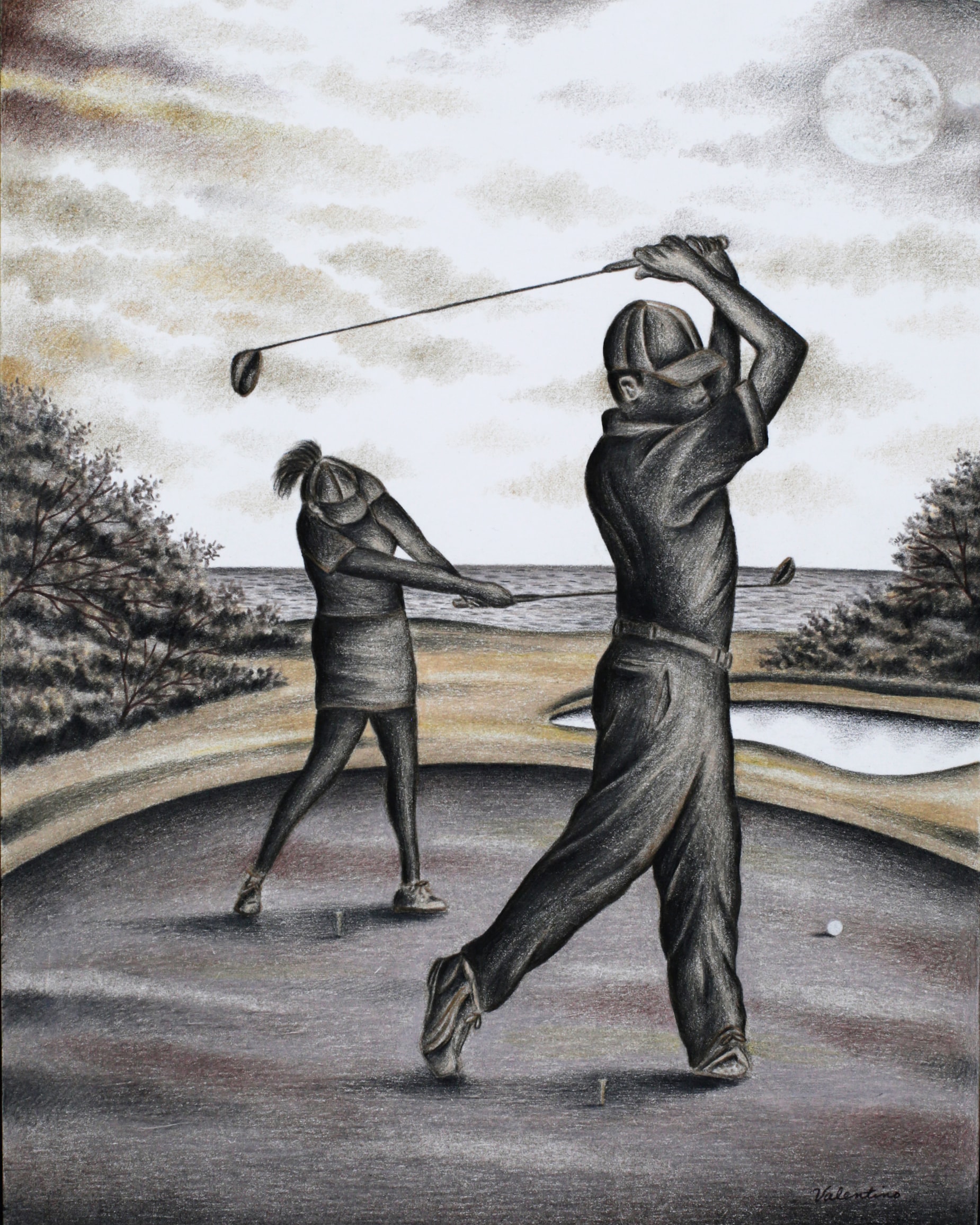 A Sampling Of Valentino Dixon S Surreal Golf Drawings Golf World