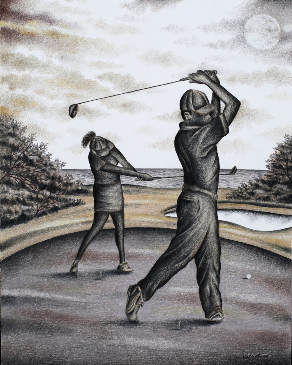 A sampling of Valentino Dixon's surreal golf drawings | Golf News and ...