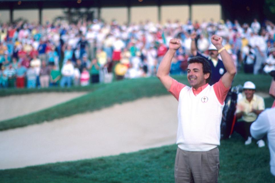 European Captain Tony Jacklin during the 27th Ryder Cup held at Muirfield Village Golf Club in Dublin, Ohio. September 25-27, 1987. (photograph by The PGA of America).