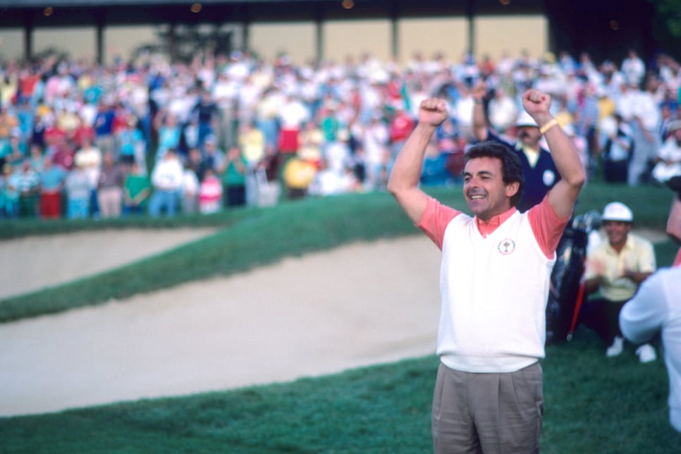 European Captain Tony Jacklin during the 27th Ryder Cup held at Muirfield Village Golf Club in Dublin, Ohio. September 25-27, 1987. (photograph by The PGA of America).