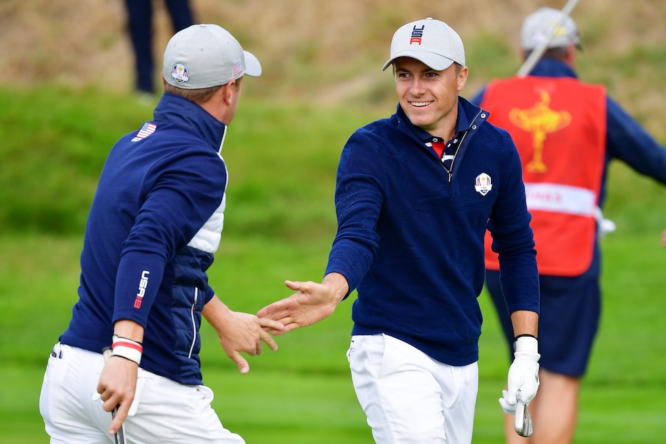 spieth thomas 2018 Ryder Cup - Morning Fourball Matches