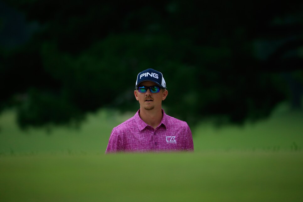 during the fourth and final round of the Nationwide Children\'s Hospital Championship held at The Ohio State University Golf Club on August 26, 2018 in Columbus, Ohio.