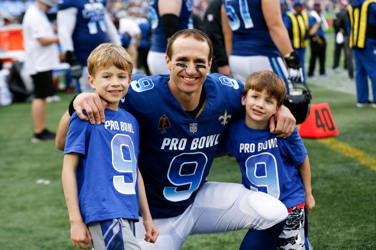 The bedtime routine in the Brees household involves throwing lots of  footballs (obviously), This is the Loop