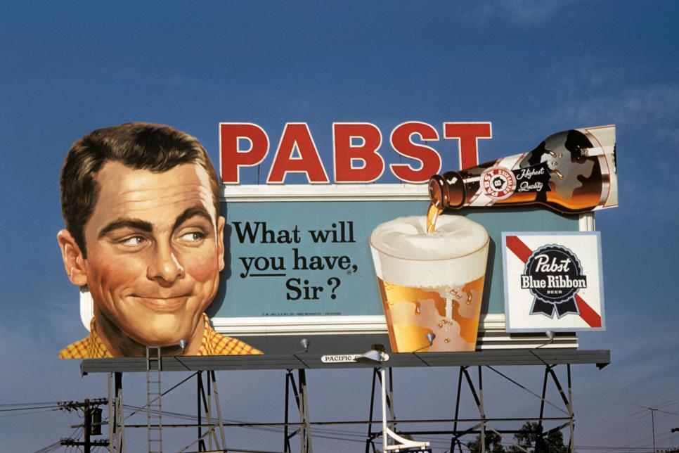 Billboard Advertising Pabst Blue Ribbon Beer