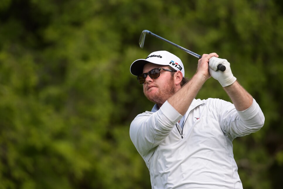 TIJUANA, MEXICO - MARCH 25: Harry Higgs of the U.S tee off on the 14th hole during the final round of the PGA TOUR Latinoamerica 59º Abierto Mexicano de Golf at Club Campestre Tijuana on March 25, 2018 in Tijuana, Mexico. (Photo by Enrique Berardi/PGA TOUR)