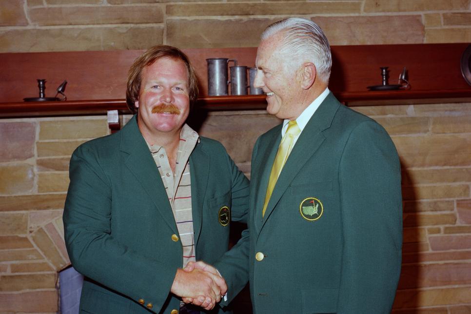Champion Craig Stadler And Chairman Hord Hardin In The Butler Cabin At The Presentation Ceremony Of The 1982 Masters Tournament