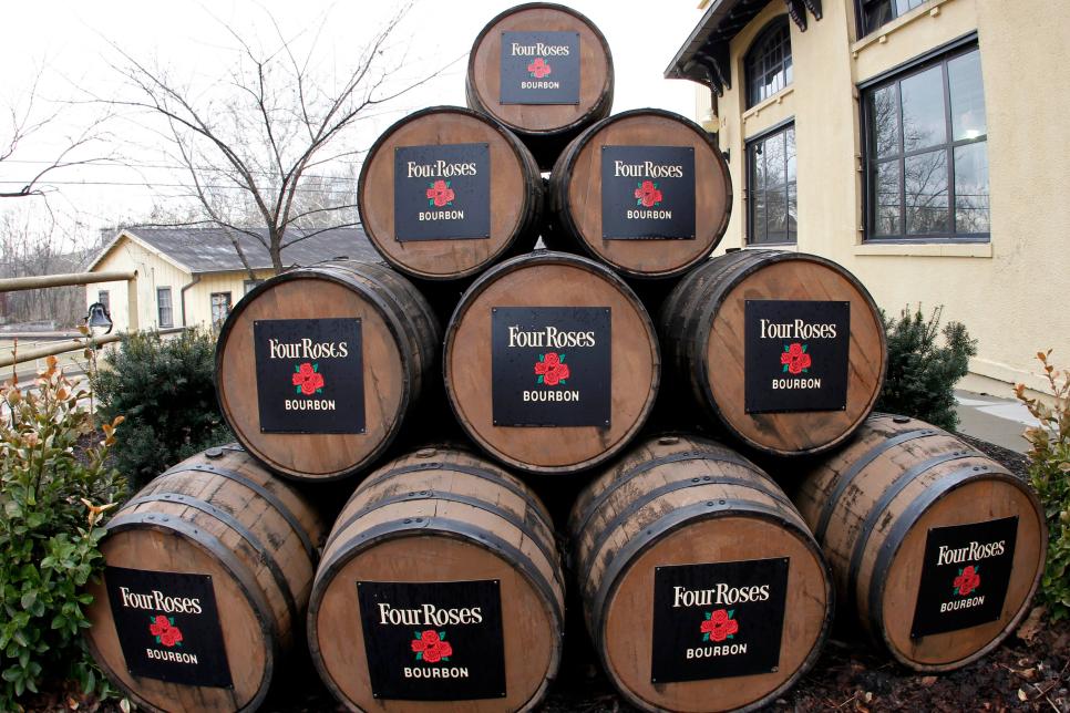 Four Roses Distillery LLC logos are displayed on stacked up