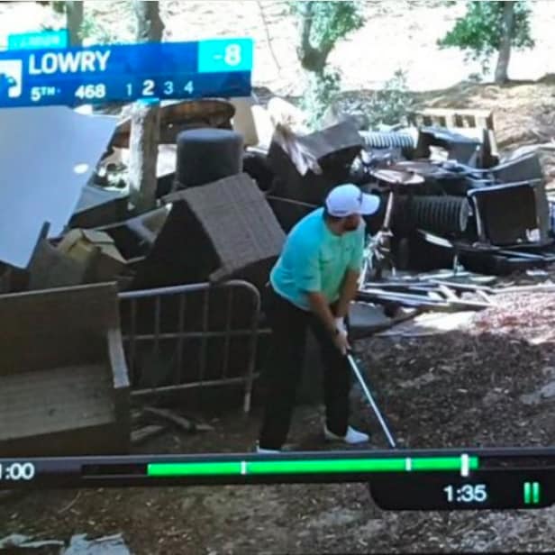 European Tour pro successfully escapes a garbage dump(?!) on way to