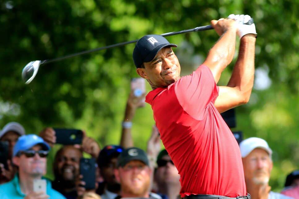 Tiger Woods displays new TaylorMade woods, irons for 2019 debut at