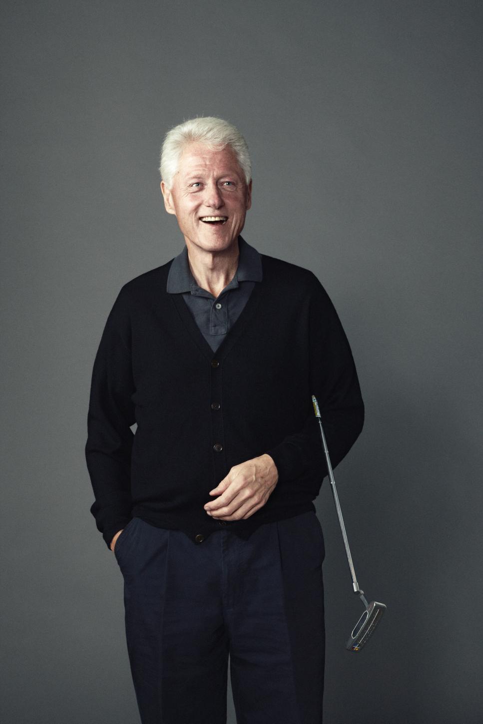 President Bill Clinton photographed by Walter Iooss Jr. at Liberty National Golf Club in Jersey City, NJ on September 10, 2012.