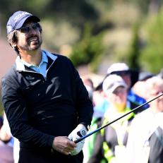 PEBBLE BEACH, CALIFORNIA - FEBRUARY 06:  Actor Ray Romano reacts to his shot on the first tee during the 3M Celebrity Challenge at the AT&T Pebble Beach Pro-Am on February 06, 2019 in Pebble Beach, California. (Photo by Harry How/Getty Images)