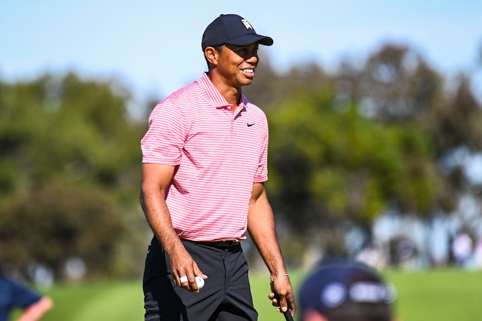 tiger woods pink golf shirt