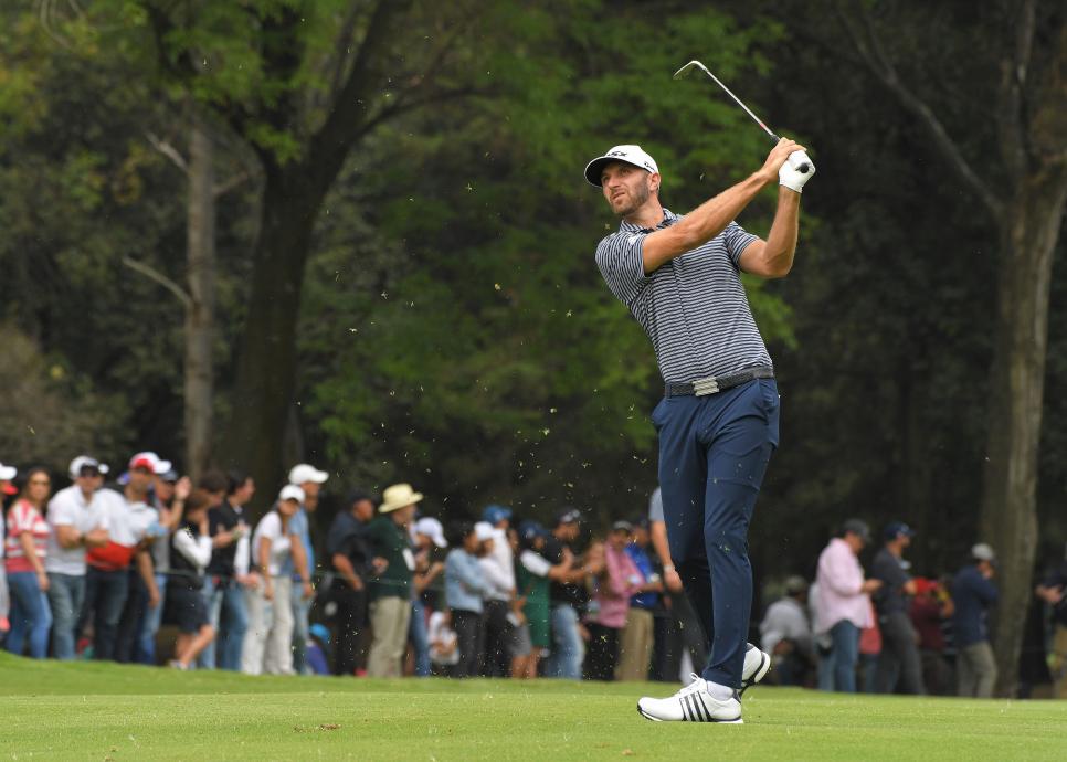 MEXICO CITY, MEXICO - FEBRUARY 24: Dustin Johnson plays his second shot on the sixth hole during the final round of the World Golf Championships-Mexico Championship at Club de Golf Chapultepec on February 24, 2019 in Mexico City, Mexico. (Photo by Stan Badz/PGA TOUR)