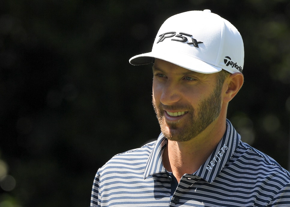 MEXICO CITY, MEXICO - FEBRUARY 24: Dustin Johnson smiles on the first hole during the final round of the World Golf Championships-Mexico Championship at Club de Golf Chapultepec on February 24, 2019 in Mexico City, Mexico. (Photo by Stan Badz/PGA TOUR)