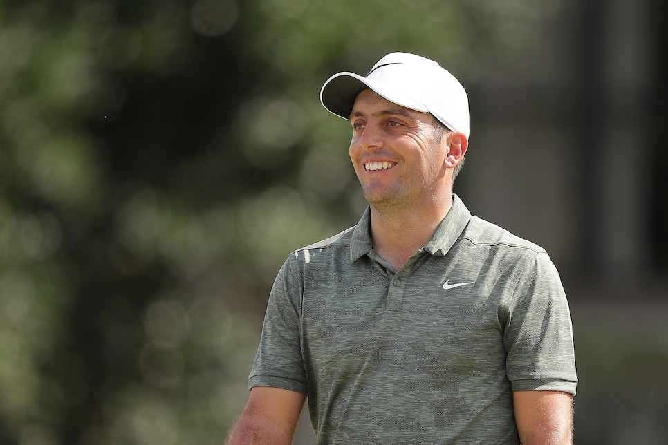 ORLANDO, FLORIDA - MARCH 10: Francesco Molinari of Italy smiles on the 17th hole during the final round of the Arnold Palmer Invitational Presented by Mastercard at the Bay Hill Club on March 10, 2019 in Orlando, Florida. (Photo by Richard Heathcote/Getty Images)