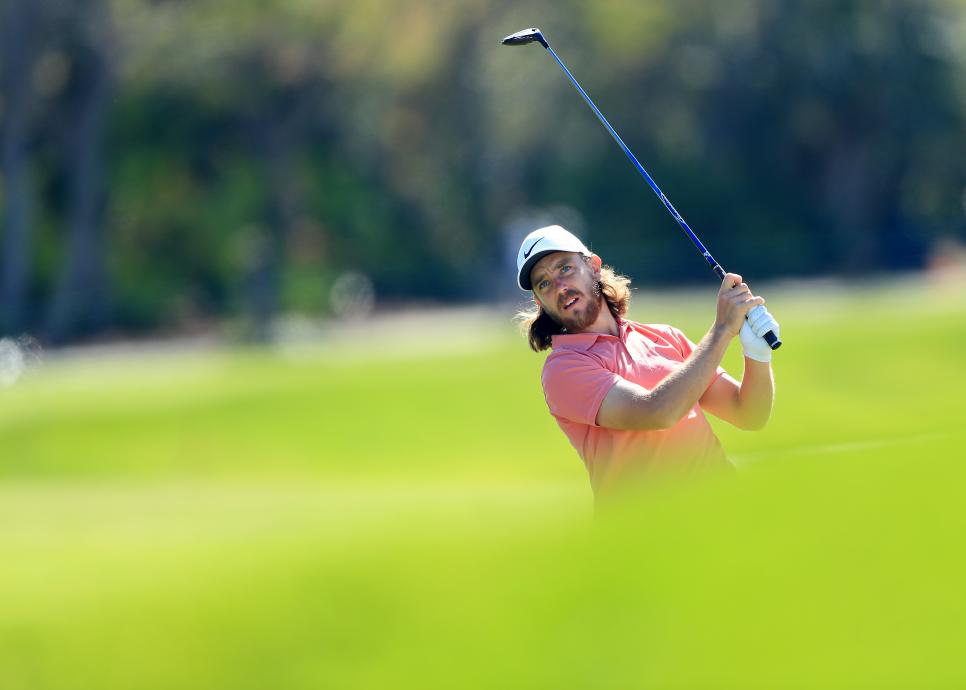 ORLANDO, FLORIDA - MARCH 08: Tommy Fleetwood of England plays a shot on the 12th hole during the second round of the Arnold Palmer Invitational Presented by Mastercard at the Bay Hill Club on March 08, 2019 in Orlando, Florida. (Photo by Sam Greenwood/Getty Images)