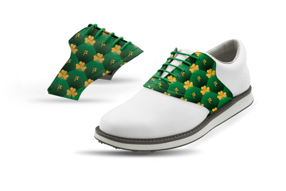 Jack Grace St Patricks Day Green Saddle Golf Shoes.png