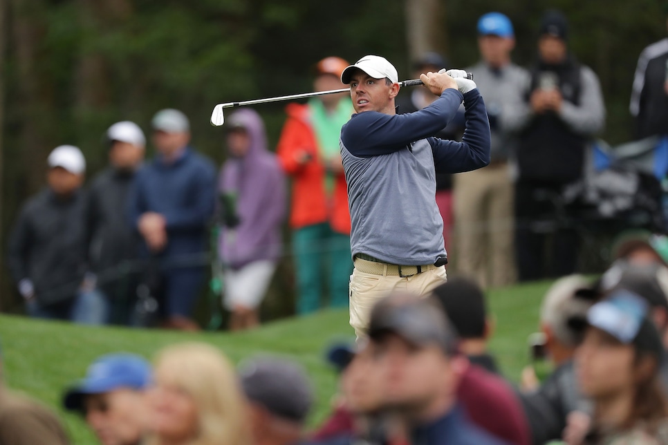 PONTE VEDRA BEACH, FLORIDA - MARCH 17: Rory McIlroy of Northern Ireland plays his shot from the eighth tee during the final round of The PLAYERS Championship on The Stadium Course at TPC Sawgrass on March 17, 2019 in Ponte Vedra Beach, Florida. (Photo by Richard Heathcote/Getty Images)