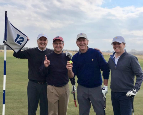 George W. Bush makes his very first hole-in-one at Trinity Forest Golf Club—at age 72