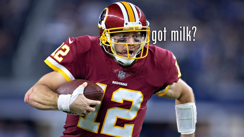 Colt McCoy drinks a dangerous amount of milk, This is the Loop