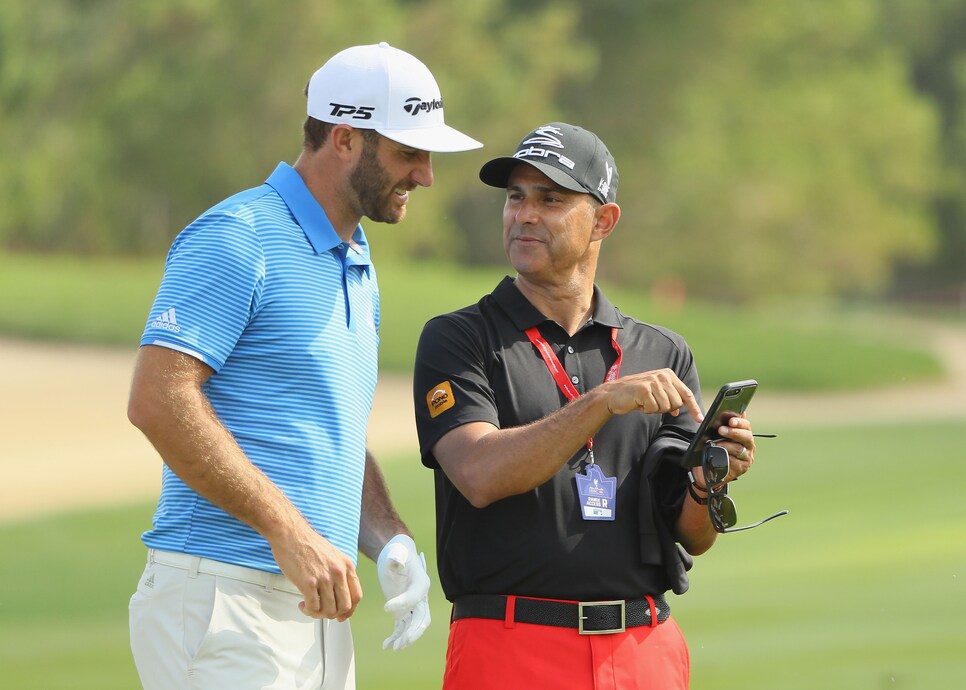 during practice for the Abu Dhabi HSBC Championship at Abu Dhabi Golf Club on January 17, 2017 in Abu Dhabi, United Arab Emirates.