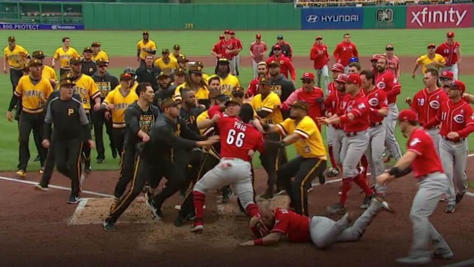 The Reds and Pirates brawl was art