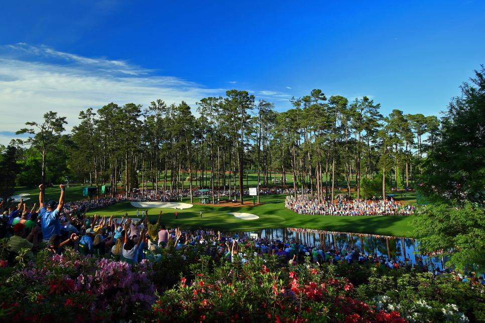 during the third round of the 2015 Masters Tournament at Augusta National Golf Club on April 11, 2015 in Augusta, Georgia.