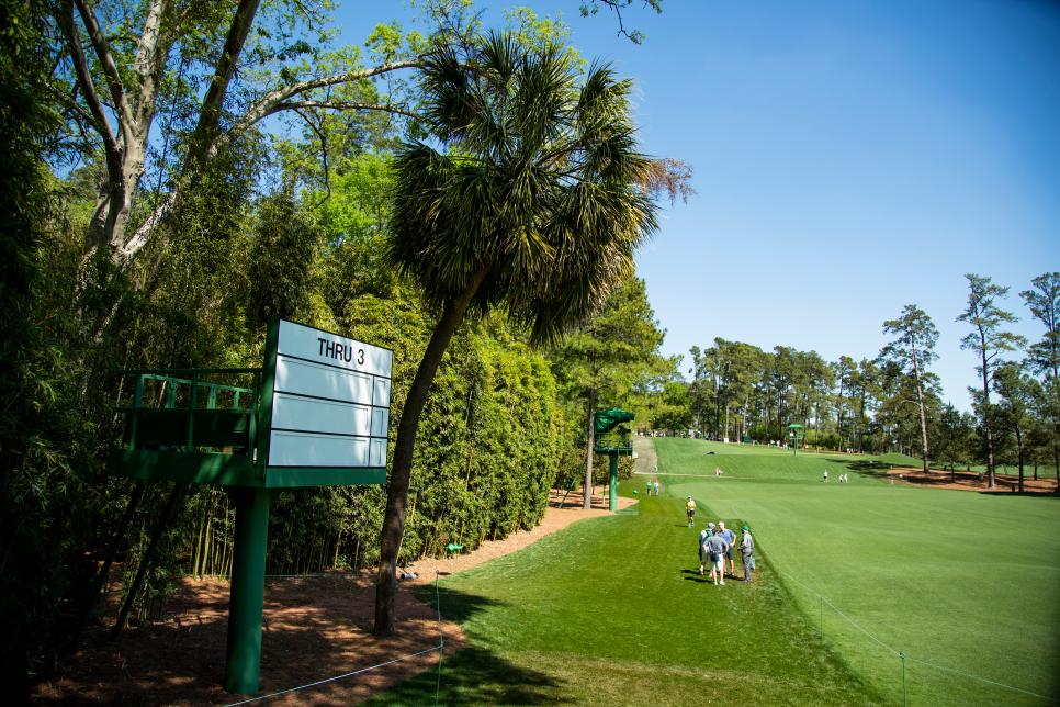 during a practice round of the 2019 Masters Tournament held in Augusta, GA at Augusta National Golf Club on Wednesday, April 10, 2019.