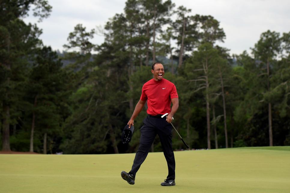 during the third round of the 2019 Masters Tournament held in Augusta, GA at Augusta National Golf Club on Sunday, April 14, 2019.