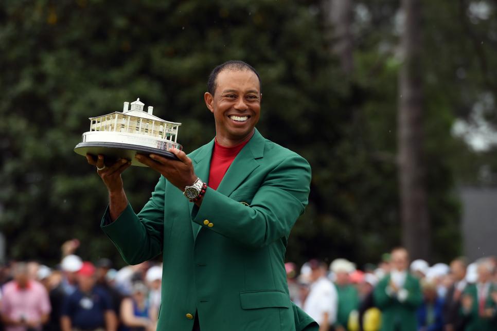 Green jacket during the third round of the 2019 Masters Tournament held in Augusta, GA at Augusta National Golf Club on Sunday, April 14, 2019.