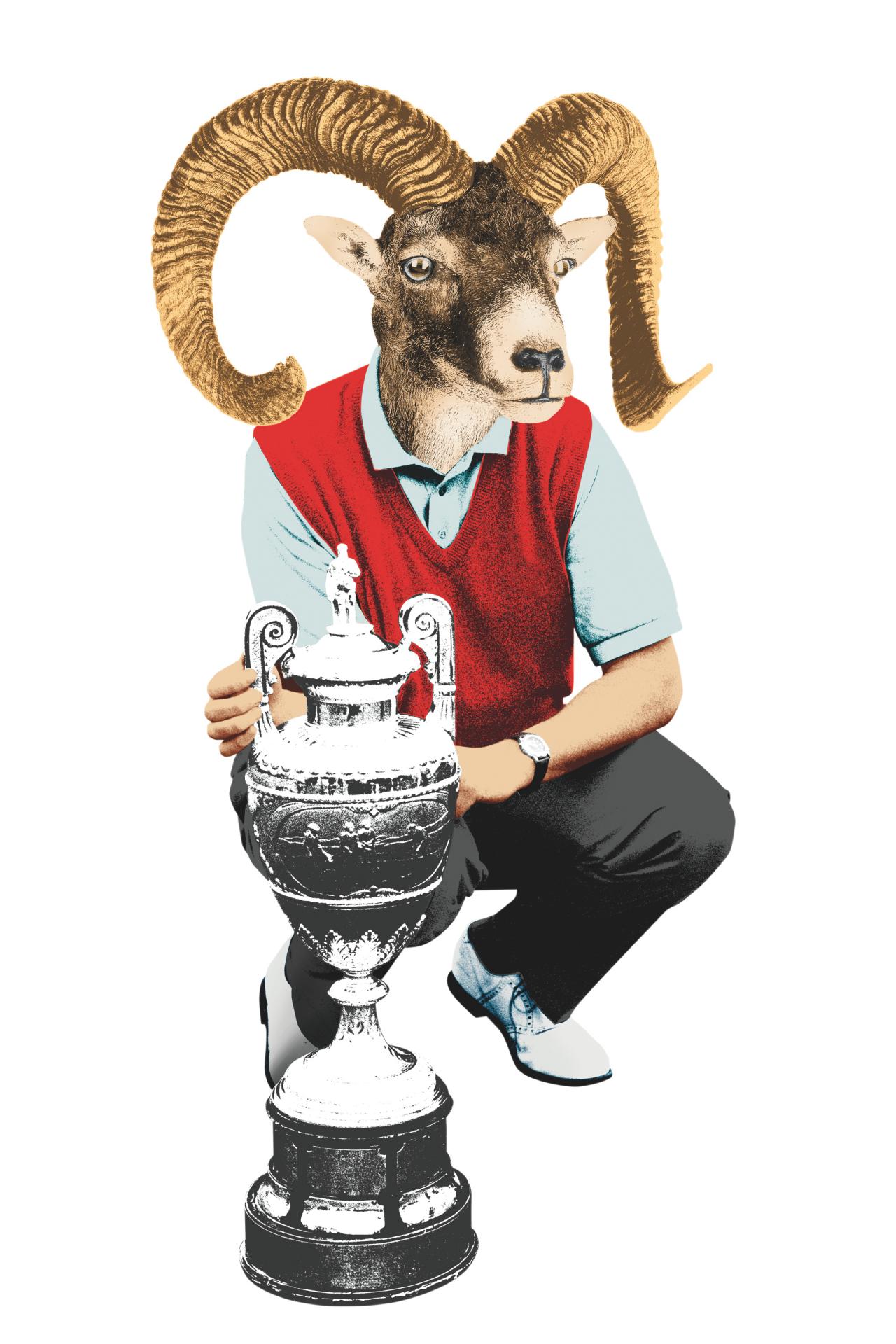 Throat goat trophy