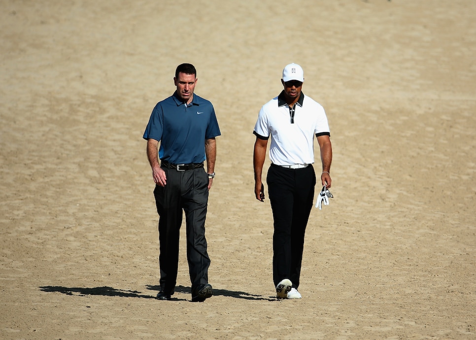 in action during the Champions Challenge as a preview for the 2014 Omega Dubai Desert Classic on January 28, 2014 in Dubai, United Arab Emirates.