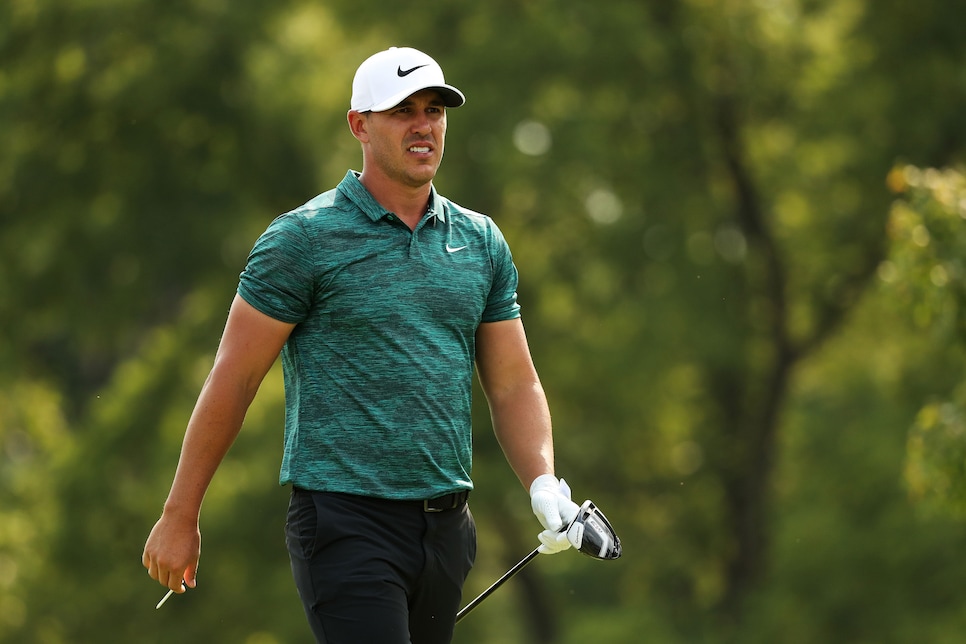 during the final round of the 2018 PGA Championship at Bellerive Country Club on August 12, 2018 in St Louis, Missouri.