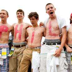 22 JUN 2009: Fans of Phil Mickelson during the final round of the U.S. Open at Bethpage State Park (Black Course) in Farmiingdale, New York. Lucas Glover would go on to win The Open at -4, 2 strokes ahead of Phil Mickelson, David Duval, and Ricky Barnes. (Photo by Andy Altenburger/Icon SMI/Corbis via Getty Images)