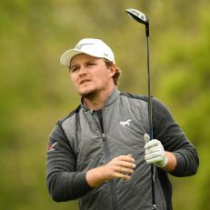 BETHPAGE, NEW YORK - MAY 14: Eddie Pepperell of England plays a shot on the second tee during a practice round prior to the 2019 PGA Championship at the Bethpage Black course on May 14, 2019 in Bethpage, New York. (Photo by Ross Kinnaird/Getty Images)