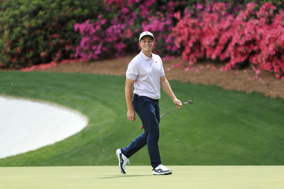 Viktor Hovland receives Ben Hogan Award as best college golfer.