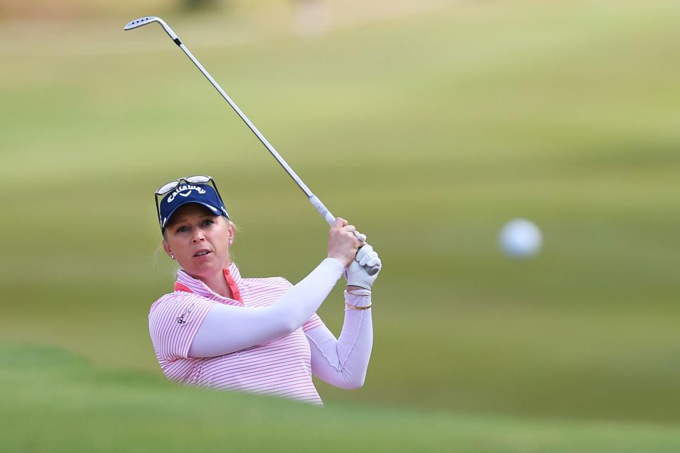 ADELAIDE, AUSTRALIA - FEBRUARY 14: Morgan Pressel of the USA during day one of the 2019 ISPS Handa Women\'s Australian Open at The Grange GC on February 14, 2019 in Adelaide, Australia. (Photo by Mark Brake/Getty Images)