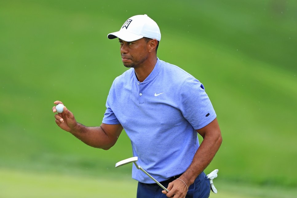 Tiger Woods shoots 70, his lowest opening round at the Memorial since