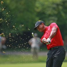 DUBLIN, OHIO - JUNE 02: Tiger Woods hits his second shot on the second hole during the final round of The Memorial Tournament Presented by Nationwide at Muirfield Village Golf Club on June 02, 2019 in Dublin, Ohio. (Photo by Matt Sullivan/Getty Images)