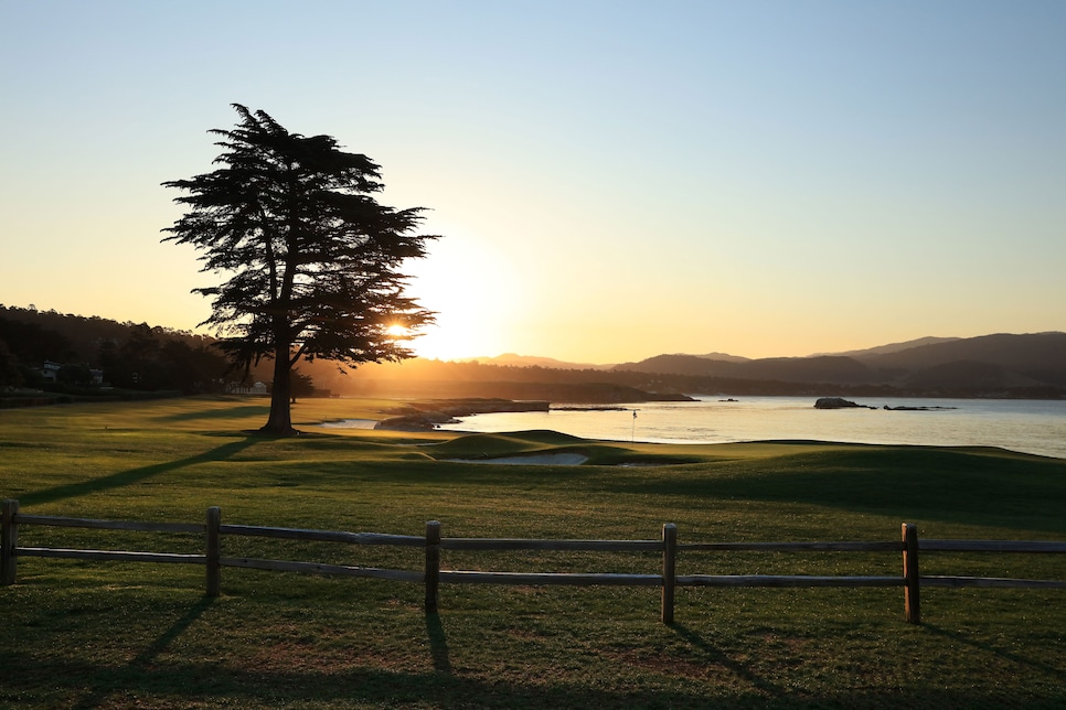 hole at Pebble Beach Golf Links the host venue for the 2019 US Open Championship on November 9, 2018 in Pebble Beach, California.