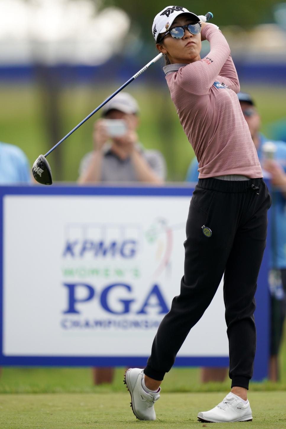 Players hit he course during the first round of the KPMG Women's PGA Championship