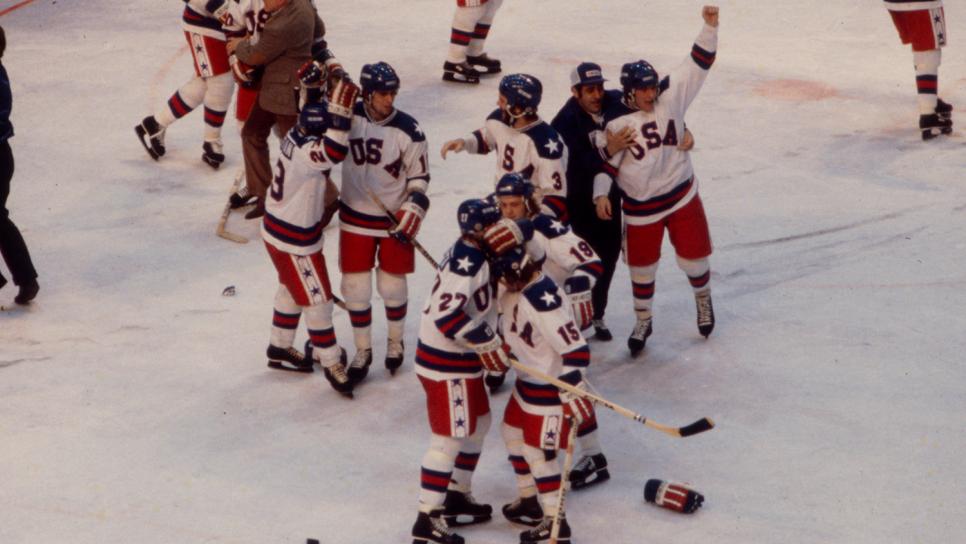 US And Russian Hockey Teams Competing In The 1980 Winter Olympics, The Miracle On Ice